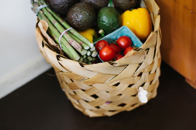 Basket With Vegetables Tomatoes